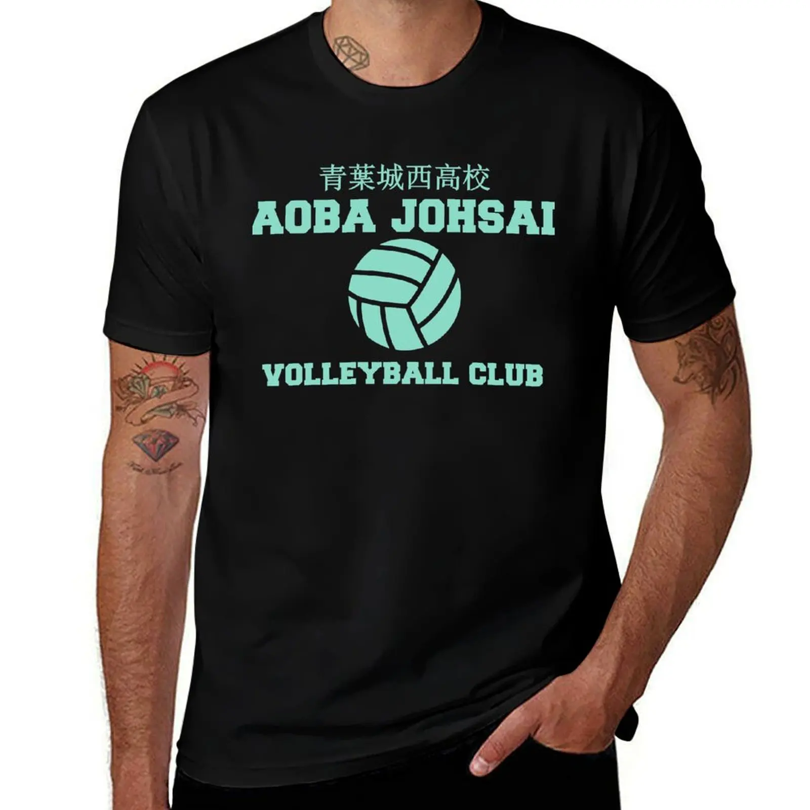 

aoba johsai volleyball club T-Shirt graphic t shirts for man cotton t shirts man 100%