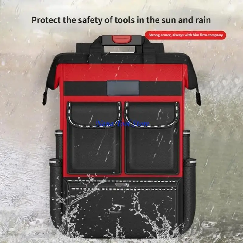 31GJ Backpack Tool Bag Support Storage Heavy Duty Tool Bag for Electrician Plumber