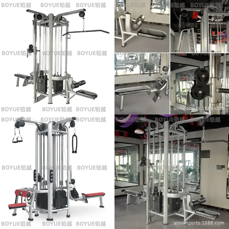 Multi Station Home Gym Equipment 4 Person Strength Training Machine Combo Workout Fitness Rack for Full Body Exercise