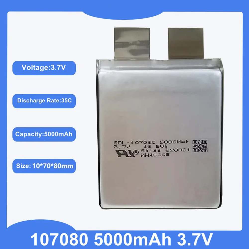 1-3pcs 117080 35C 5300mAh 107080 5000mAh 127080 857080 747080 Rechargeable Battery 3.7V Starting Power Supply Automobile Igniter