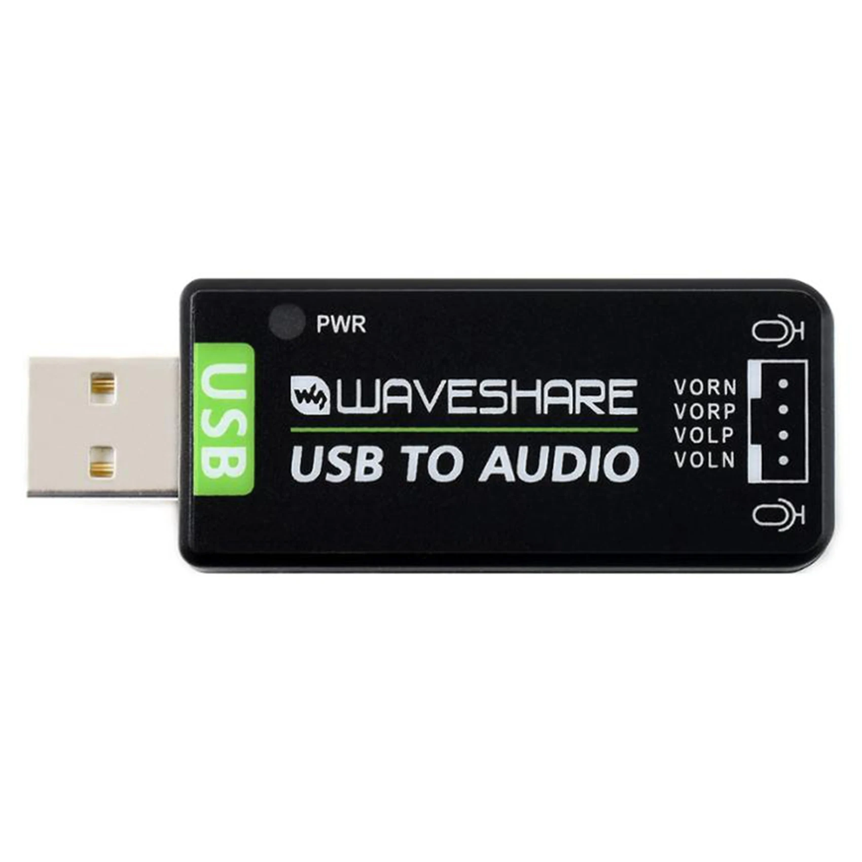 N34R-Waveshare USB Sound Card, USB Audio Module, Driver-Free, External Audio Converter For Raspberry Pi / Jetson Nano