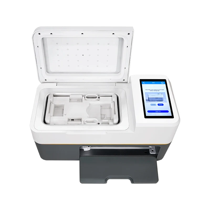 

Front Screen Protector and Back Skin Cutting Machine With Automatic Applying and UV Curing System Unlimited Cutting Machine