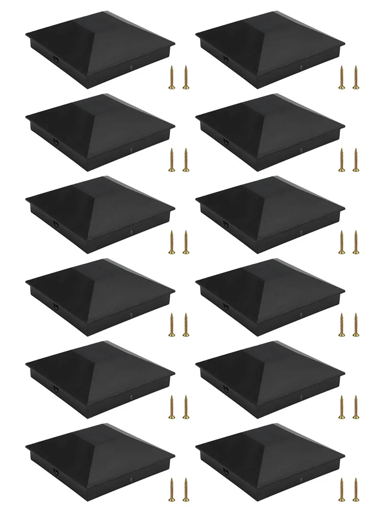 For 4x4 Wooden Posts Deck Post Covers Fence Post Covers 12 Pack Fence Post Covers Extends Fence Life Fits Standard 4x4 Posts