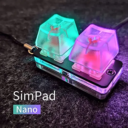 Button Gaming Keyboard, Mini Gaming Mechanical Keyboard Music Gaming Keyboard Wheel for SimPad Nano OSU HID Standard Ke