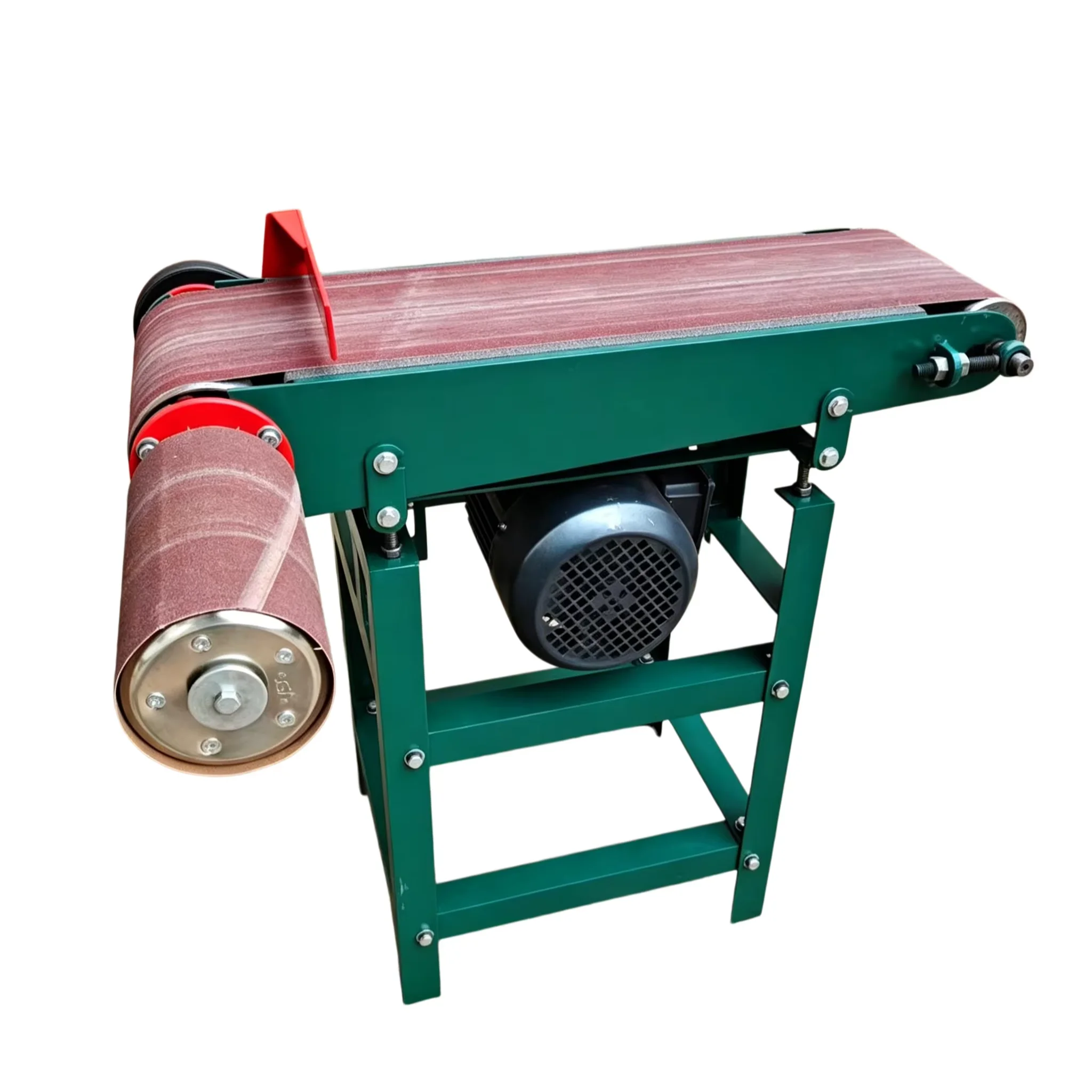 Simple Woodworking Belt Sander Vertical & Horizontal Dual-Use Grinder Flat Surface Polishing Machine With 2kW Motor 220V