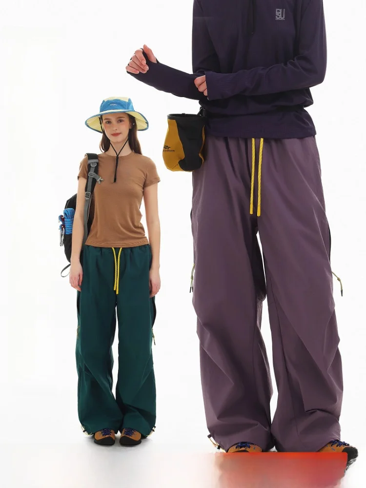 

DSU 2026 New Outdoor Waterproof Paratrooper Work Pants Loose Sports Long Trousers Functional Double Line Check City Outdoor S...