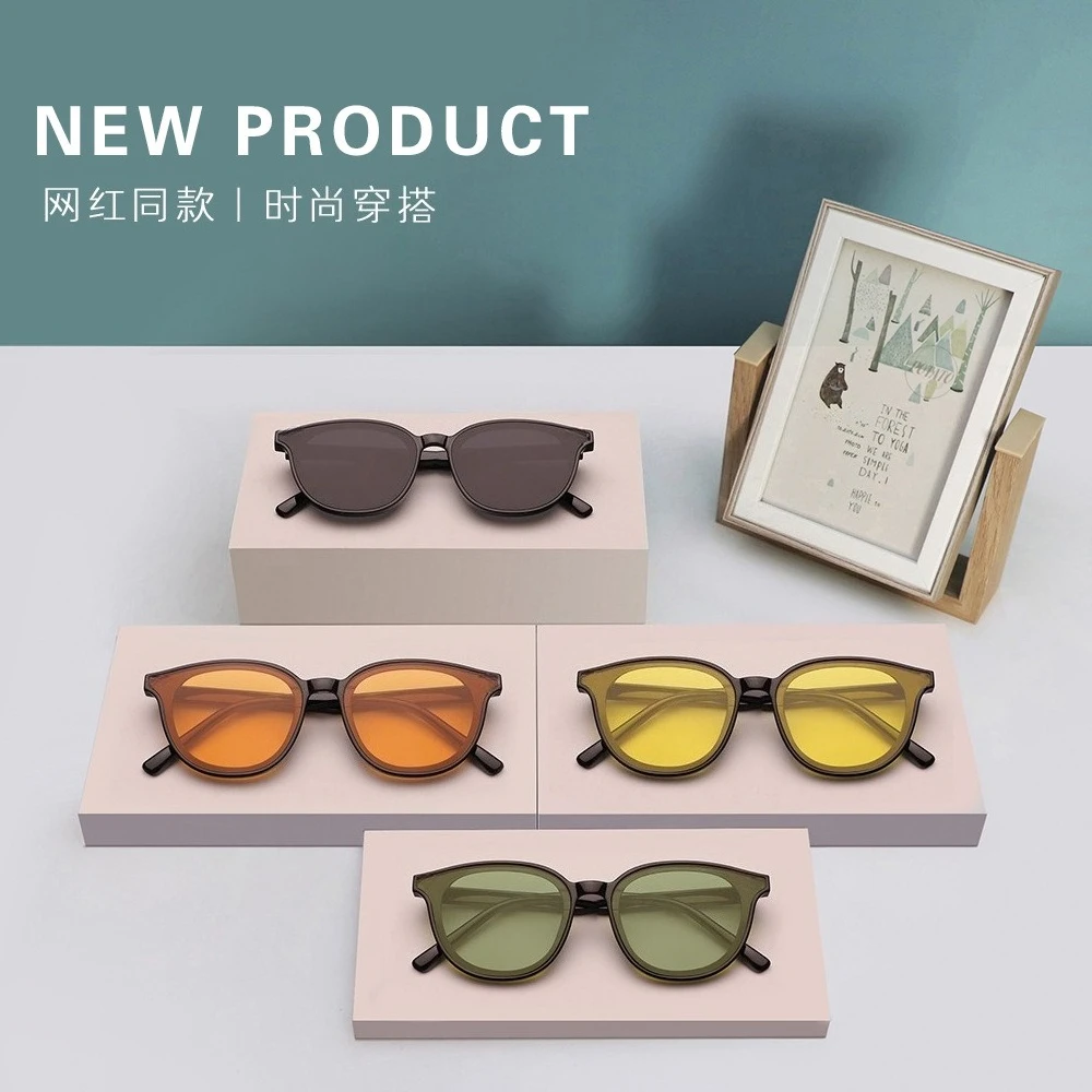 2026 New Vintage Small Round Polarized Sunglasses Unisex Yellow Lens Driving Shades UV400 Fashion Eyewear