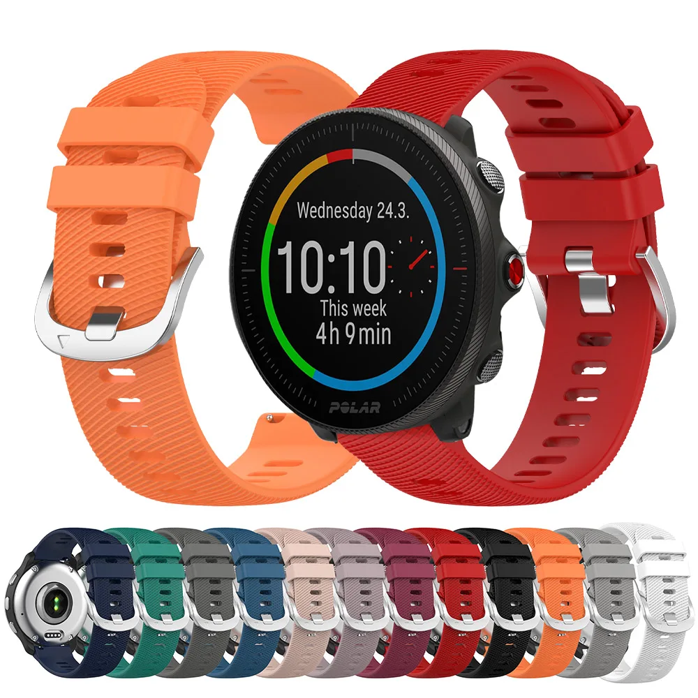 20mm 22mm Watch Strap For POLAR Grit X2 Pro Titan/Grit X Pro Silicone Band For POLAR Vantage V3 M2 M/IGNITE3 2 Bracelets Correa