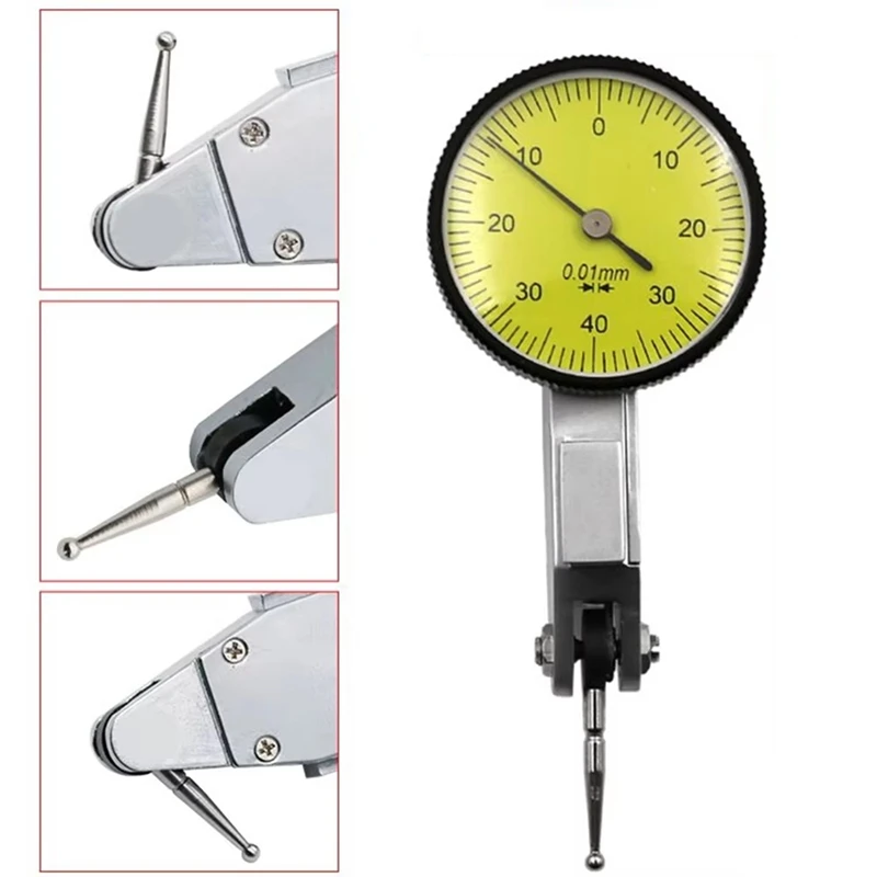 0-0.8mm medidor de nível escala precisão dial teste indicador digital dial universal flexível base magnética suporte