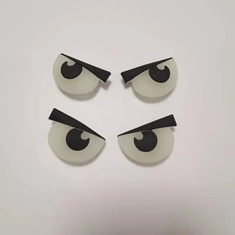 Fun Fluorescent Big Eyes Hole Shoe Charms Decorations Self Luminous Soft Adhesive Shoes Buckle DIY 3D Hole Shoe Accessories