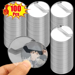 New Round Card Storage PVC Badge Display Sleeve Anime Badges DIY Decoration Cards Transparent Protector Case Protective Cover