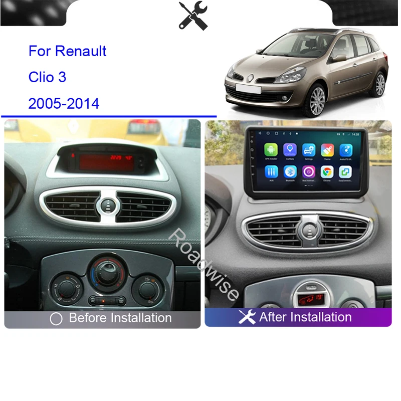 8+256 Android 12 Car Radio Multimedia For Renault Clio3 Clio 3 2005 - 2014 Carplay 4G Wifi Stereo GPS DVD IPS DSP 2Din Autoradio