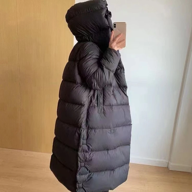 Women's Puffer Coats Winter New Outerwears Simple Casual Solid High-end Parker Windproof Thick Hooded Snow Women's Down Jacket