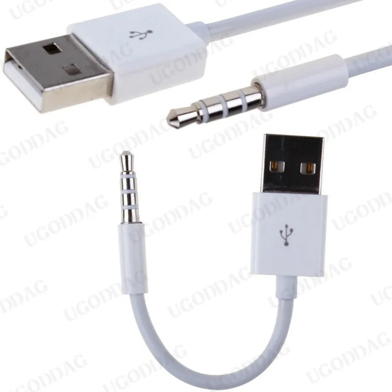 3.5mm złącze USB przeniesienia z roku 2.0, Adapter Audio kabel przewód z męskiego na męskie przewód AUX konwerter dla Apple iPod Shuffle 3rd 4th 5th