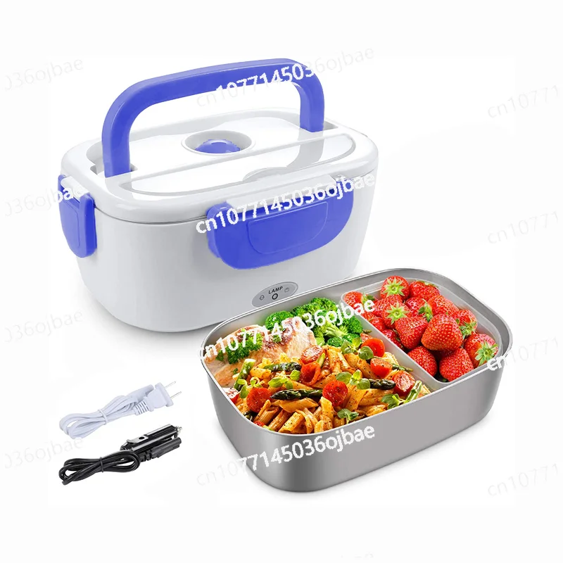 Stainless steel electric heating bento lunch box portable leak-proof hot water bottle food heater heater lunch box