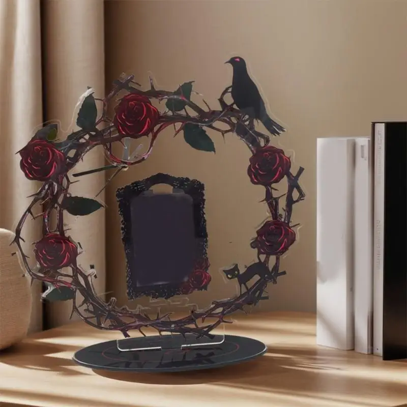 P9FE ROSE ROSE ROSITINT FAME FRAME STRIPTOP DISTRED حامل بطاقة أكريليك حامل أكريليك مناسب للاستخدام في المنزل أو المكتب