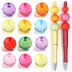 20-100pcs/lot 8/10/12/14/16/18/20mm Faceted Acrylic Bead in Bead Loose Spacer Beads For Jewelry Making DIY Bracelet Necklace