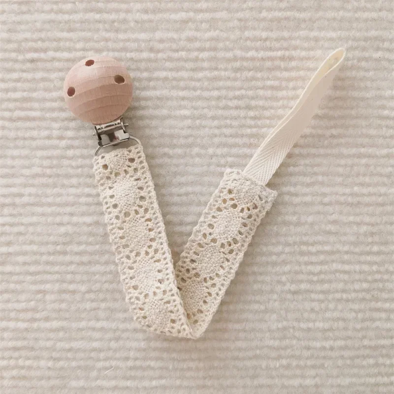Ins Embroidery Baby Embroidery Pacifier Chain Baby Toothpaste Small Toy Anti-drop Chain Beech Pacifier Clip Lanyard