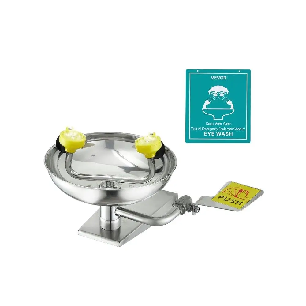 

Stainless Steel Wall Mounted Eyewash Station Emergency Face and Eye Wash Unit Safety Equipment