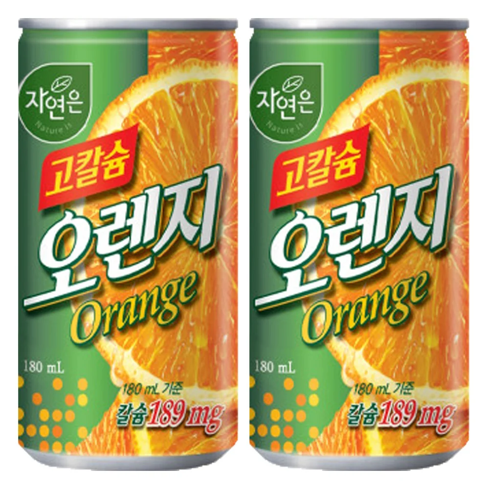 Woongjin nature high calcium orange 180ml x 60 cans (30 cans x2 box)