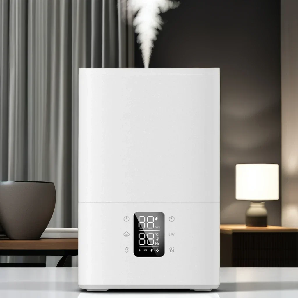 

RUNAL Heating Humidifier 3L 4L Steam Smart Ultrasonic Air Humidifier With Heating Plate Element Circuit Way Setting Function