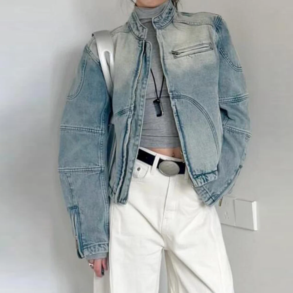 

Retro denim jacket women's spring and autumn 2025 new washed and old high-end casual versatile jacket denim