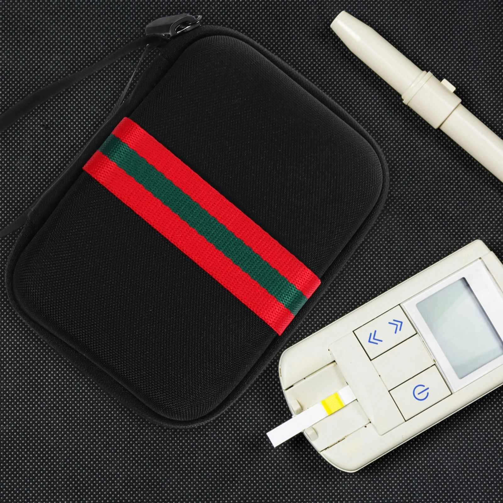 

Универсальный измеритель уровня глюкозы в крови, черный защитный дорожный органайзер для хранения мелких устройств, портативный медицинский органайзер на молнии, безопасный