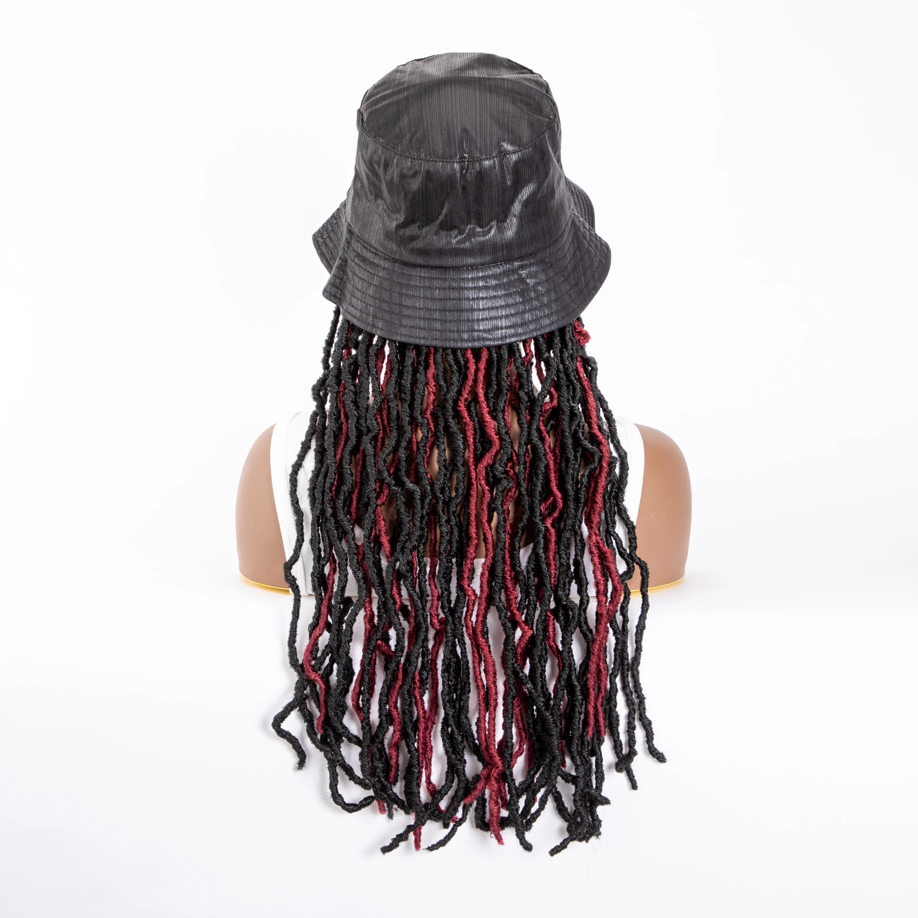 WIGERA-Extensions Capillaires Synthétiques Ombrées, Noires, Bordeaux, Douces, Faux Locs, à la Mode, Bonnet E27, Offre Spéciale