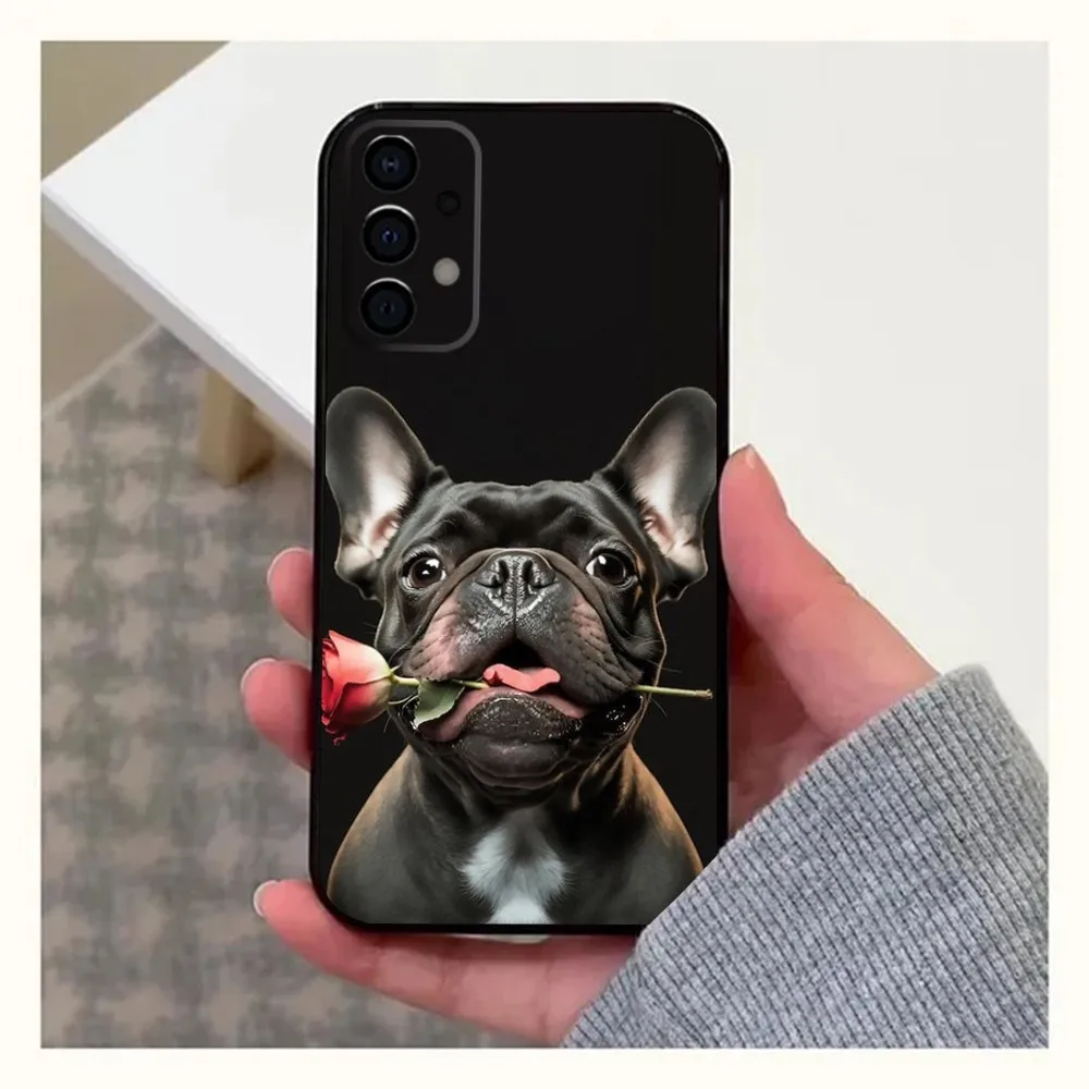 French Bulldog Dog Pet Phone Case For Samsung Galaxy A13,A21s,A22,A31,A32,A52,A53,A71,A80,A91 Soft Black Shell