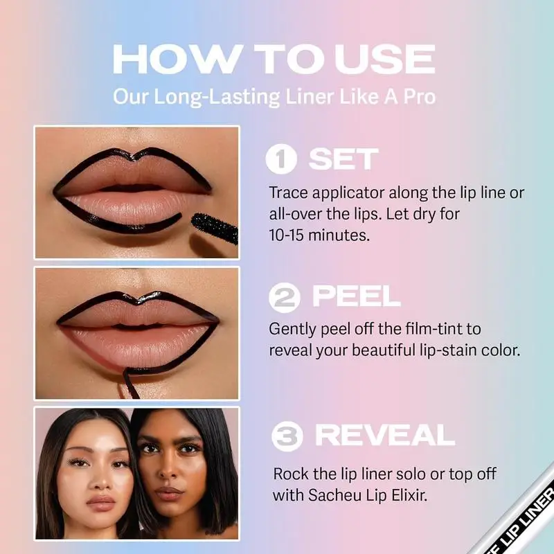 تقشر الشفاه بطانة ماتي الشفاه بطانة تقشر ملمع الشفاه مقاوم للماء المخملية خط الشفاه الأحمر البني ليس من السهل تتلاشى أحمر الشفاه مستحضرات التجميل #6