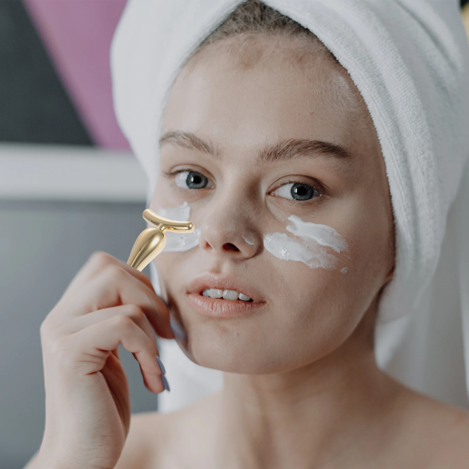 2pcs Zinc Alloy Cream Massage Sticks Smooth Durable Massagers For Women Care Tools Facial Beauty Massagers Eye Cream Spoons Eye