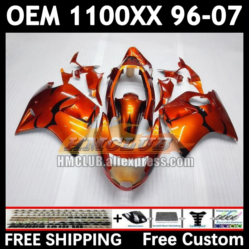 Blackbird For HONDA CBR1100 XX orange black CBR1100XX 85No.2 CBR 1100XX 1996 1997 1998 1999 2000 01 02 03 04 05 06 07 Fairings