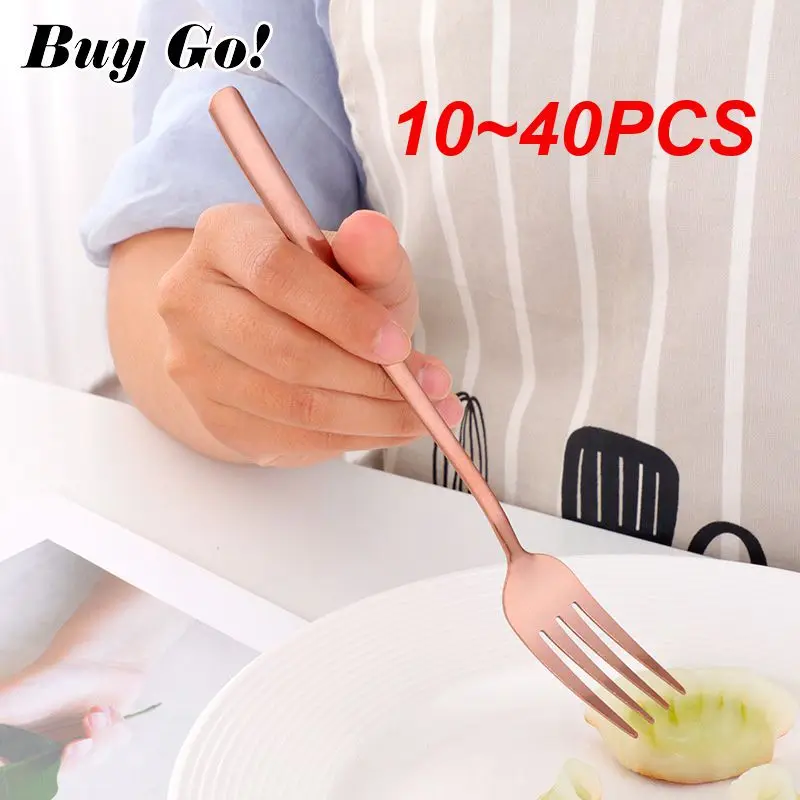 10~40PCS Stainless Steel Fork Multipurpose Stainless Steel Cookware/drinkware/tableware/accessories Fork Beautiful Fashion 22.6g