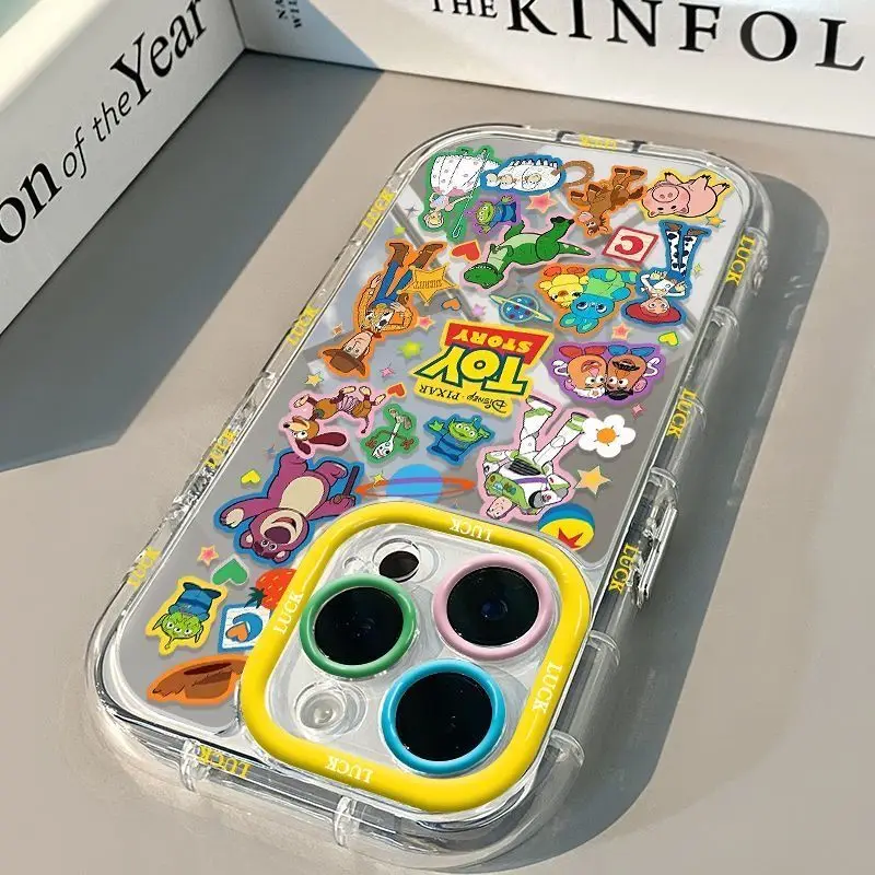 Capa de Telefone Espelhada Toy Story Mais Vendida para iPhone 16 15 14 Plus 13 Mini 17 12 11 Pro Max AIR 7 8 X XS MAX XR Y2K