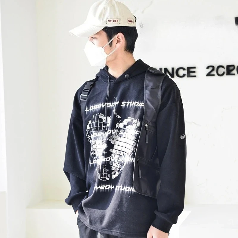 패션 캐주얼 남성용 전술 허리 가방 겨드랑이 가방 경량 나일론 밀착형 숨겨진 조끼 가방 기능성 남성용 휴대폰 가방