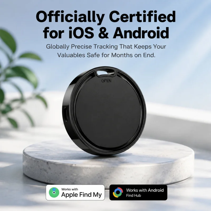 Un traceur intelligent compatible avec les systèmes iOS et Android, conçu pour aider à éviter la perte de clés, de portefeuilles et d'autres objets.