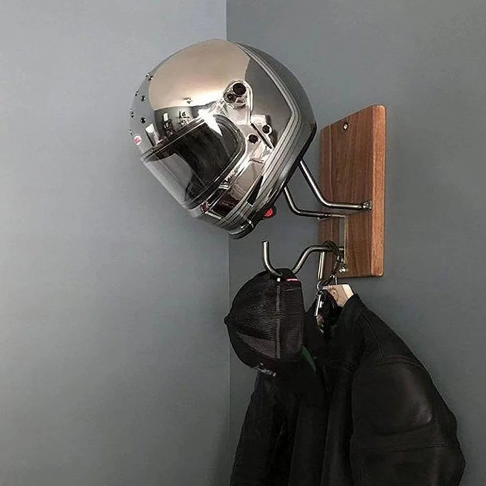 

Premium Wooden Metal Rack Wall Mount Durable Coat Hook Jacket Motorcycle Holder Organizer Stand Closet Door