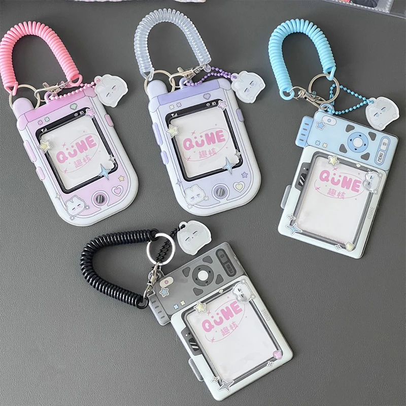 Cute Mini Photocard Holder Camera Mobile Shape Kpop Photocard Holder Idol Card Display Protective Sleeves Pvc Idol Picture Album