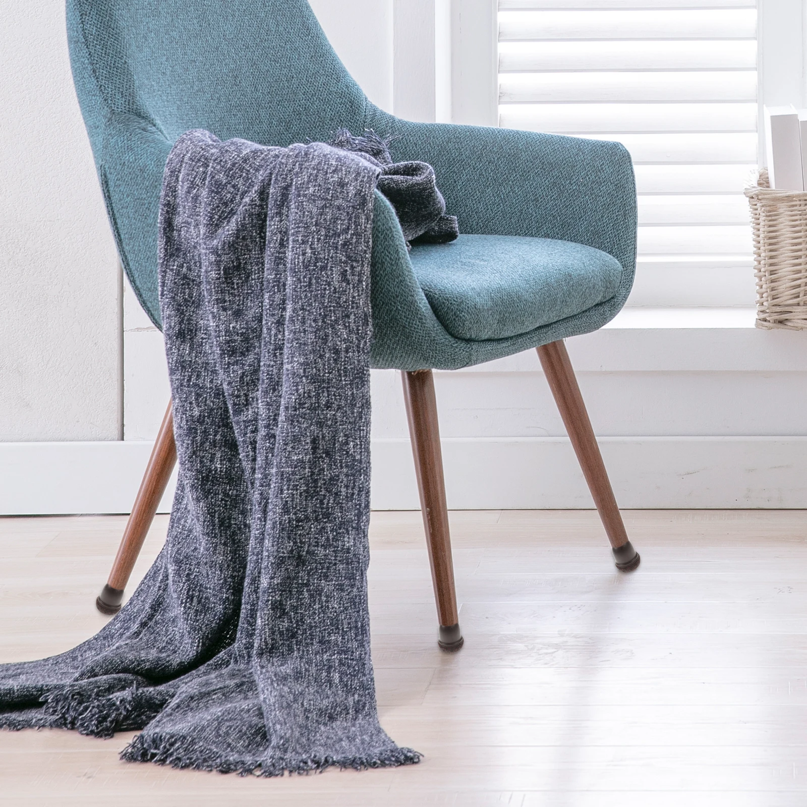 

24Pcs Chair Leg Protective Covers Durable Elastic Furniture Feet Floor Protectors Easy Install for Chair Table Sofa Stool