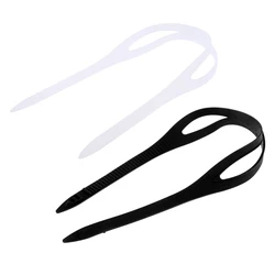 Universal Swimming Goggles Swim Glasses Eyewear Silicone Strap Head Band Protector Replacement Spare Accessories Clear/Black