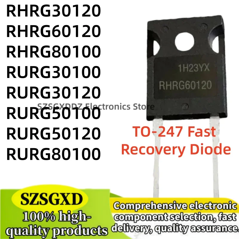 5-10Uds 100% new RURG50100 RURG50120 RURG80100 RHRG30120 RHRG60120 RHRG80100 RURG30100 RURG30120 TO-247 Fast Recovery Diode
