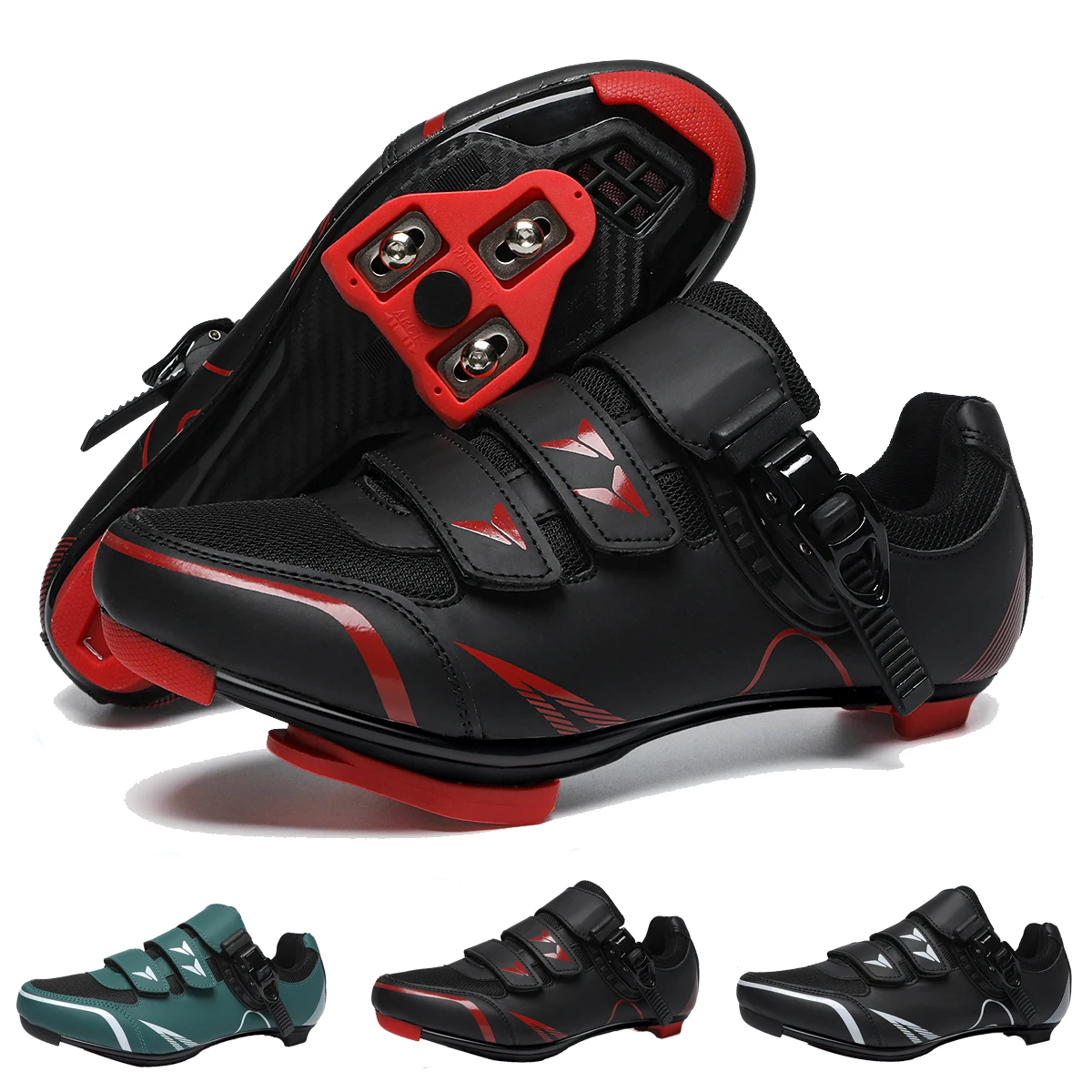 Mens Cycling Shoes Compatible with Peloton Indoor Bicycle Pedals Clip in Road Bike Shoes Pre-Installed with Look Delta Cleats