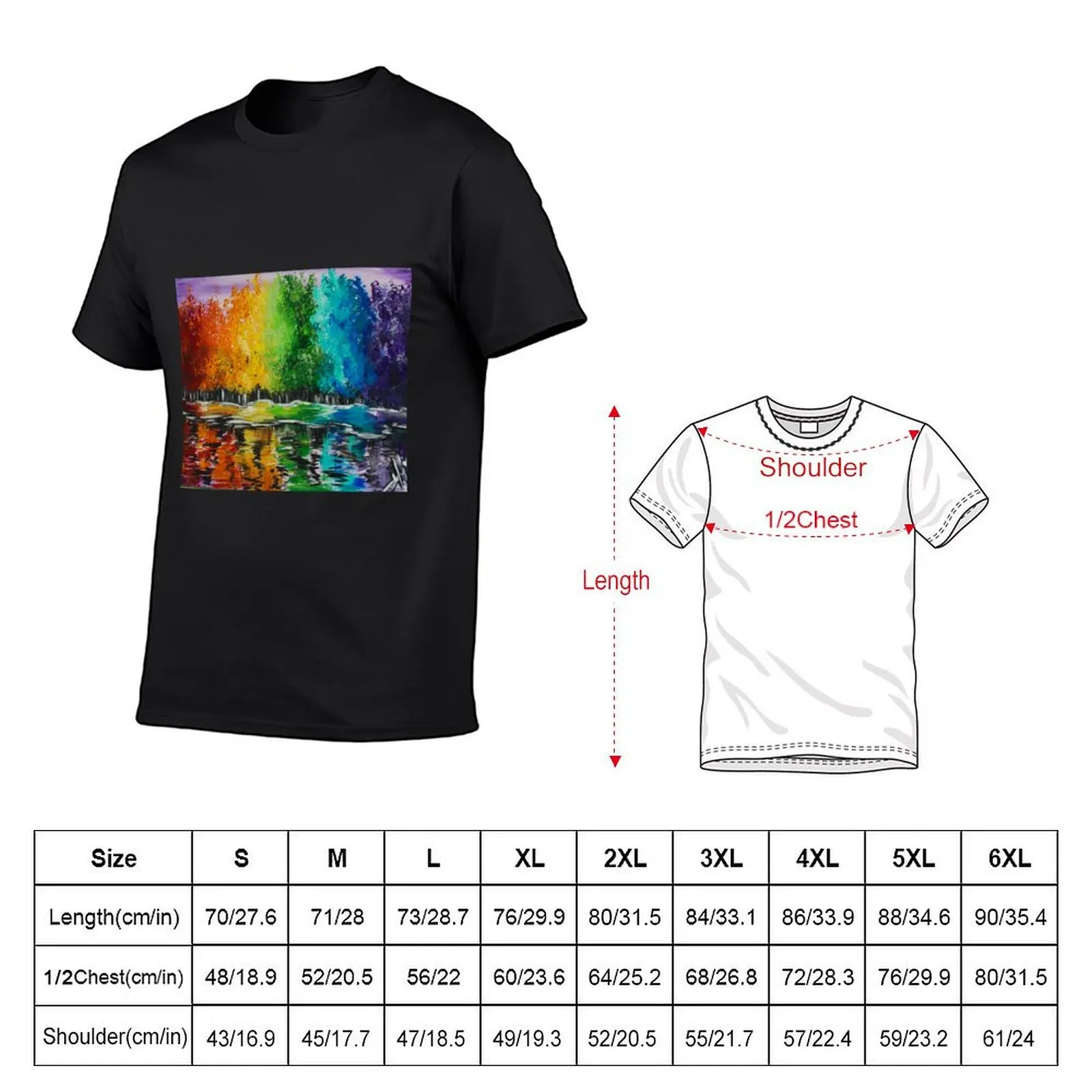 Happy Rainbow Trees - YLM_arts T-Shirt luxury clothing labubu designer shirts vintage shirts graphic tee men