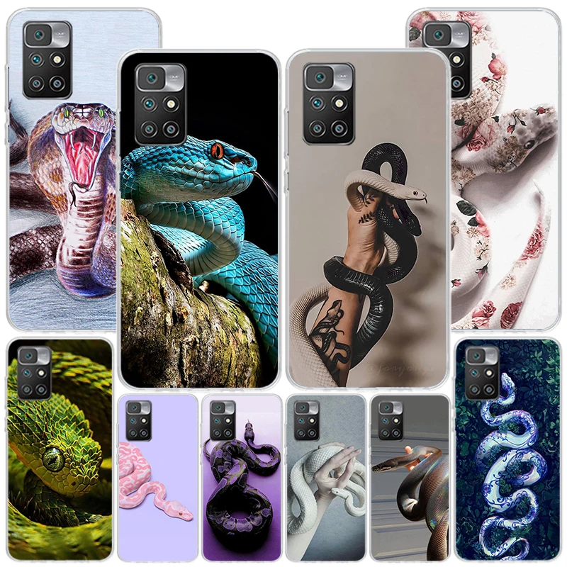 Animal Leather Snake Scales Phone Case For Xiaomi Mi 11 Lite 12X 11i 12T 11T 10T 9T Pro 13 12 10 9 8 Ultra 5G Soft Cover Coque F