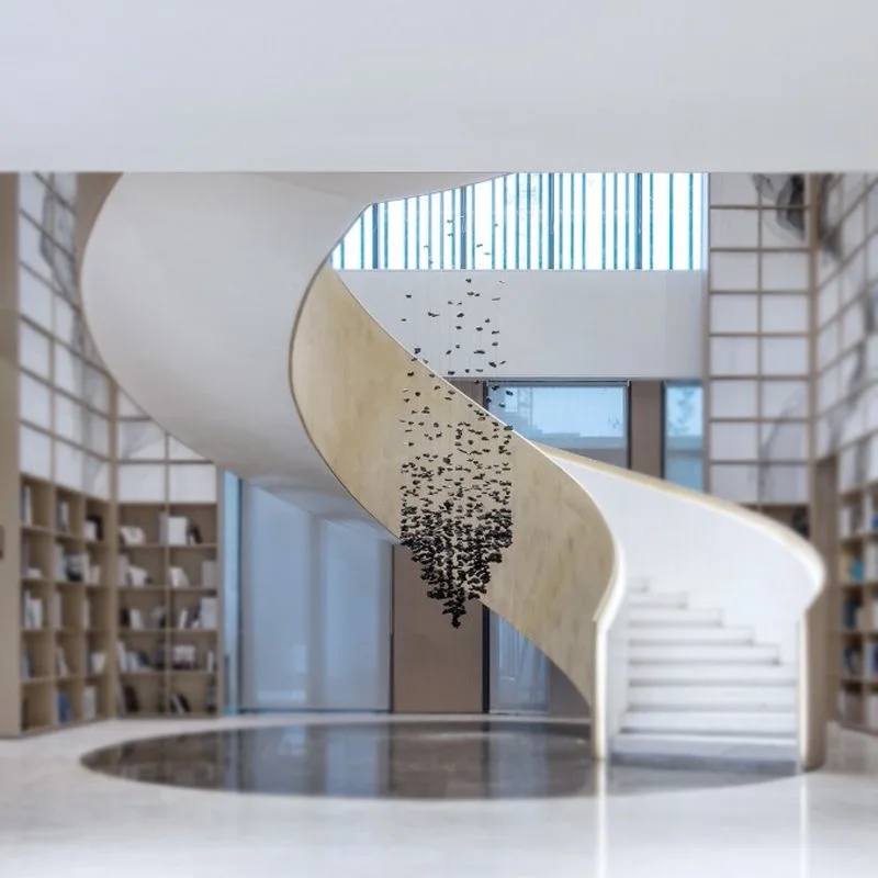 

Modern Luxury Crystal Led Ceiling Chandeliers Lighting Art Stone Stair Long Pendant Light Home Decor Lustre Suspension Luminaire