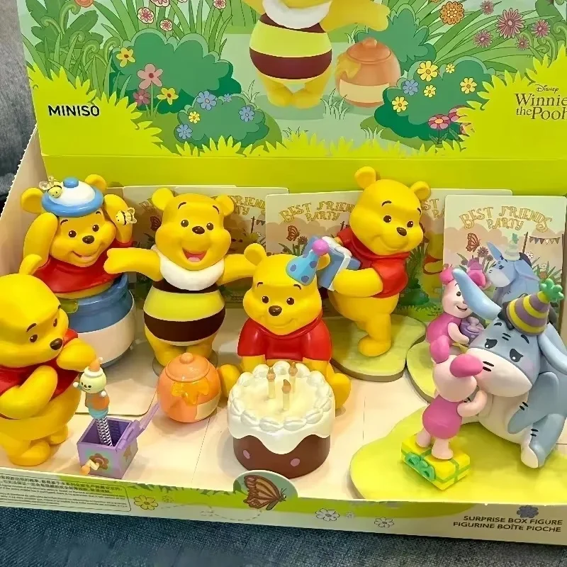 Nuovo Miniso Disney Winnie The Pooh Blind Box Tigger Eeyore maialino misterioso scatola a sorpresa figura Kawaii modello regalo giocattolo di natale