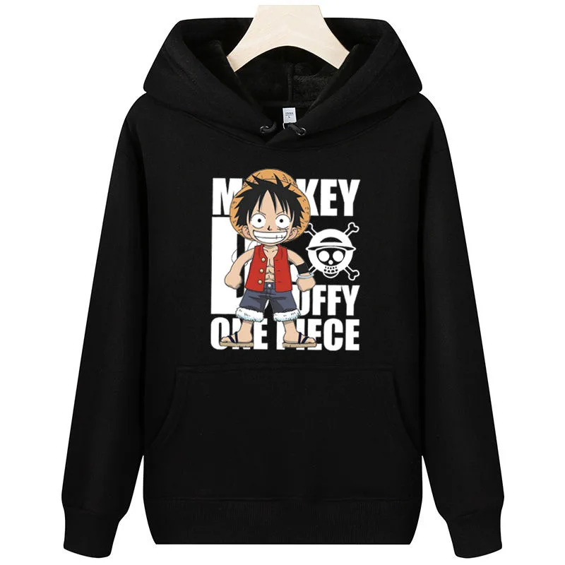

ONE PIECE 2025 Fashion New Autumn and Winter Men's Sweater ONE PIECE Trendy Versatile Hooded Loose on Clothes Men's Coat