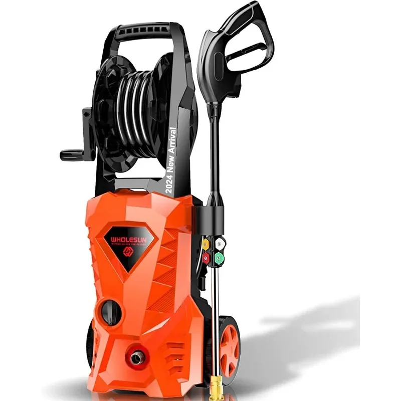 

WHOLESUN 3800PSI Electric Pressure Washer 2024 Newest 2.8GPM Power Washer 1600W High Pressure Cleaner Machine (Orange)