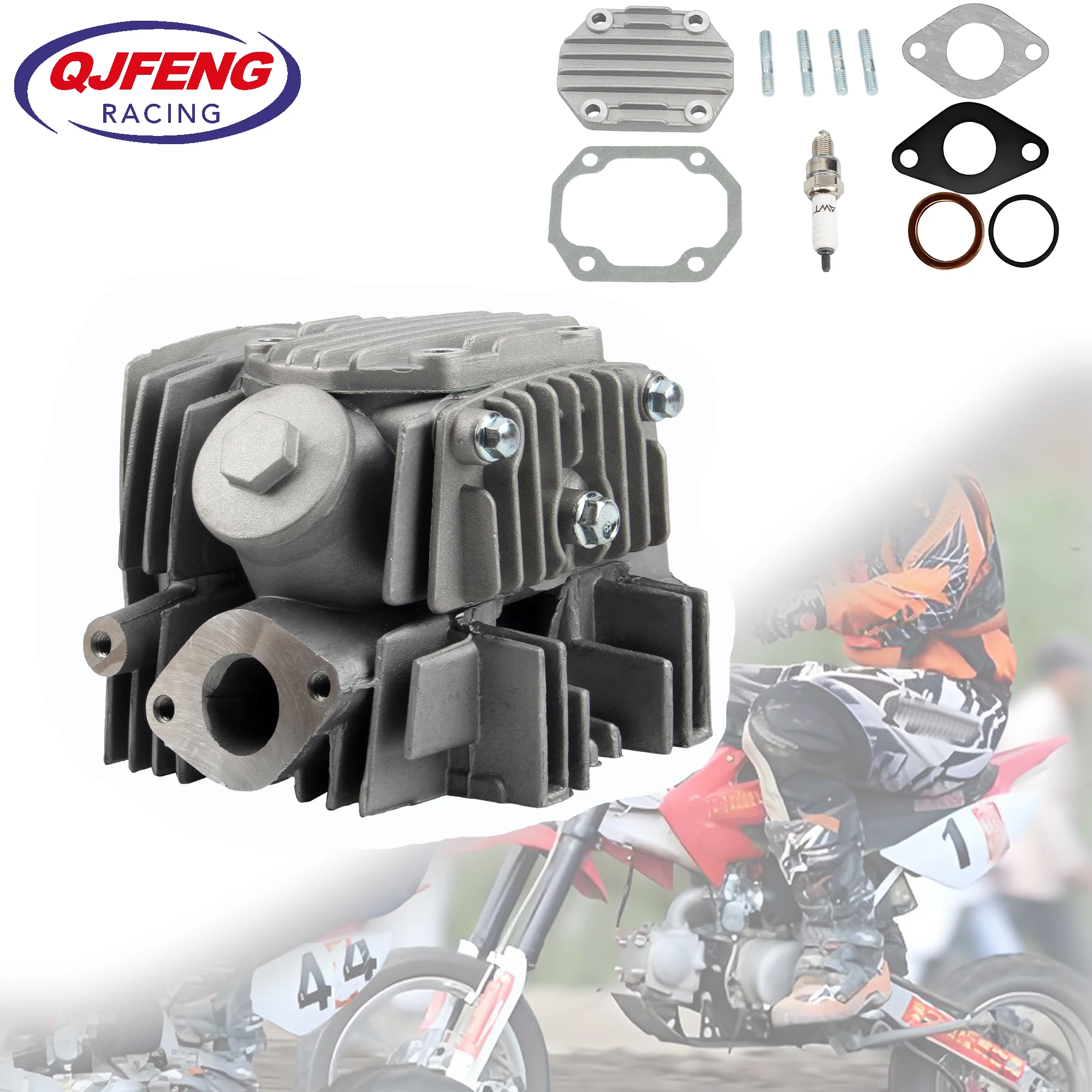 

C110 110CC Motocross Engine Cylinder Barrel Head With Gasket For 110 WS110 ATV Pit Dirt Bike Bore Cylinder Head Piston