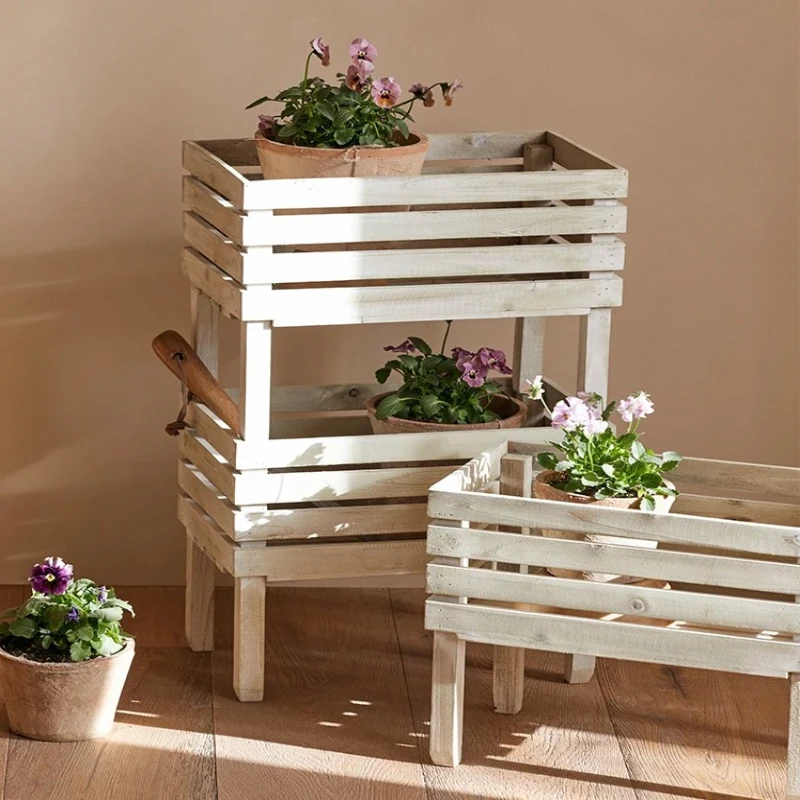 3-Tier Wooden Plant Stand - Sturdy Indoor Outdoor Shelving for Succulents, Potted Plants & Decor Space-Saving, Rustic Design